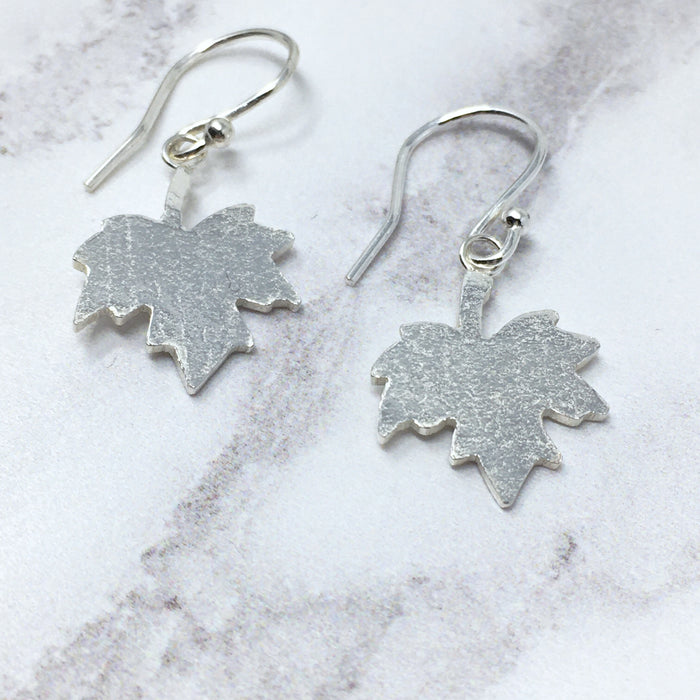 Maple leaf dangle earrings