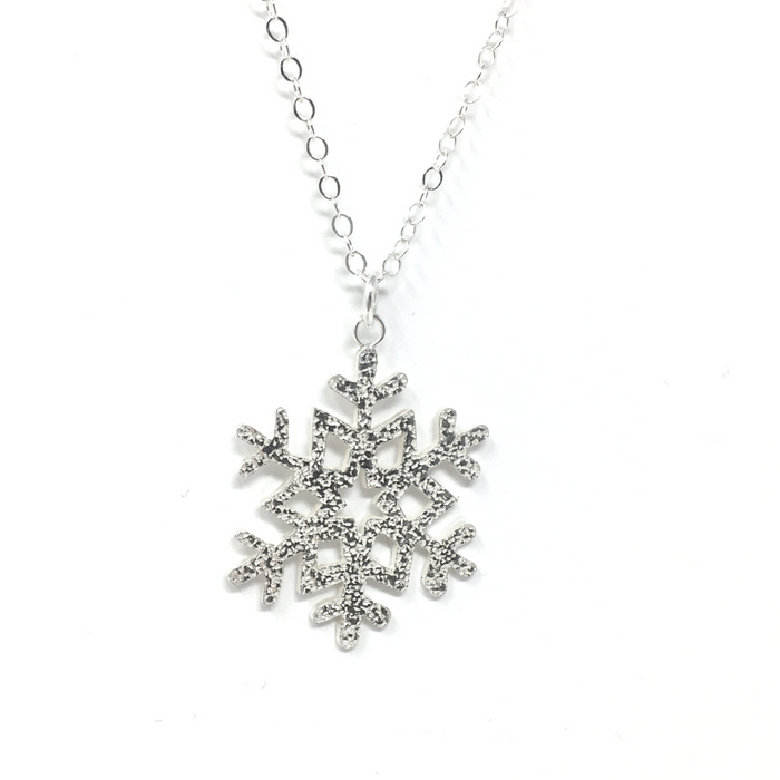 Sparkly snowflake necklace