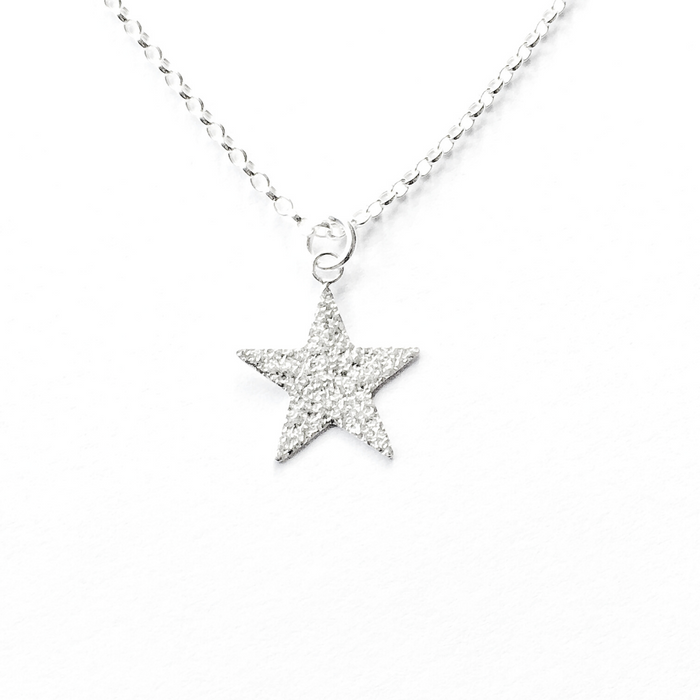Silver star necklace